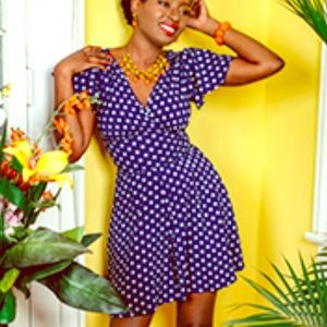 Trashy Diva Camilla Romper Blue Big Polka Dot